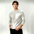 thumbnail image 6 of Fanshiluo Men's Mock Neck Long Sleeve Velvet Fleece Base Layer Shirt, Warm Undershirt,Size S-3XL, 6 of 6