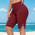 thumbnail image 2 of Posijego Women's Plus Size Biker Shorts Athletic Shorts High Waist Workout Running Yoga Gym Cycling Shorts with Side Slits, 2 of 7
