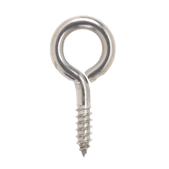 Ojo de tornillo Hampton de acero inoxidable pulido, 120 libras, paquete de 20