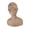 thumbnail image 3 of Cabeza de maniquí de entrenamiento de práctica, modelo de maniquí, hombro de silicona ligero negro, 3 of 9