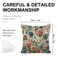 thumbnail image 2 of Flowers plants foliage Linen toss pillowcase decoration pillowcase gifting preferred 18x18 inch cushion cover sofa pillowcase sofa bedroom living room car, 2 of 8