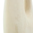 thumbnail image 4 of DecMode 18" Abstract Curved Beige Paper Mache Vase with Handle, 4 of 12