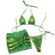 thumbnail image 1 of Traje baño 3 piezas para mujer Traje baño Halters Traje baño color sólido, 1 of 5