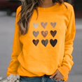 thumbnail image 1 of T-shirt de la Saint-Valentin pour Femmes 2024, Chandails à Col Rond, T-Shirts Décontractés avec Cœur, T-Shirts Graphiques Amples à Manches Longues, Chandails à Enfiler, Hauts Mode pour les Fêtes, T-Shirt, 1 of 6
