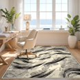 thumbnail image 3 of Design&I 5'x7' Ultra Soft Area Rug, Floorcarpet Painterly Blot Motif Contemporary Asymmetrical Accessories None Fluffy Washable Non Shedding for Bedroom Living Room Home Office, 3 of 7