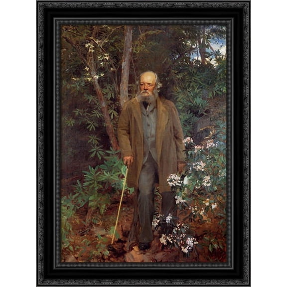 Frederick Law Olmsted 19x24 Black Ornate Wood Framed Canvas Art by Sargent, John Singer