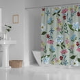 thumbnail image 3 of Coolnut Bath Shower Curtain Liners Elegant Flowers and Leaves 60x72in Polyester Waterproof with 12 Curtain Hooks Bathroom Accessories Decoration, 3 of 6