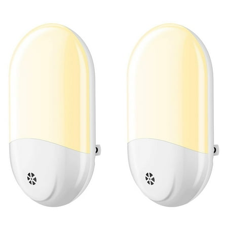 

2PCS LED Wall Plug-In Night Light Lamp with Automatic Light Sensor Soft Warm White / Electric Outlet Plug Nightlight for Bathroom Toddler Kids Baby Room(US Plug)