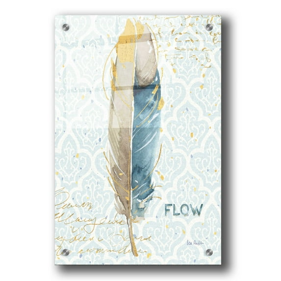 Epic Art 'Indigold XXI' by Lisa Audit, Acrylic Glass Wall Art, 24"x36"