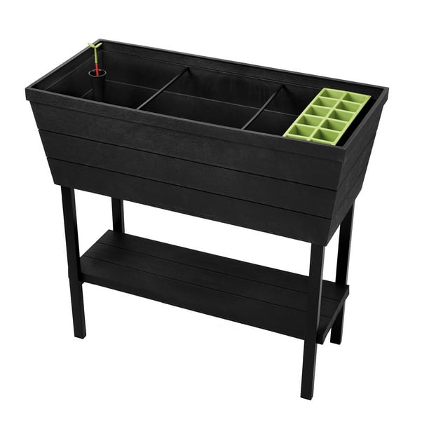 Keter Urban Bloomer Resin Raised Garden Bed, Graphite