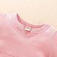 thumbnail image 4 of Vestido Para Niñas, Ropa Para Niñas Pequeñas, Volantes Para Niños Pequeños, Manga Larga, Tops De Punto Liso, Conjunto De Pantalones, Trajes Rosa Odeerbi  LM103-3965, 4 of 9