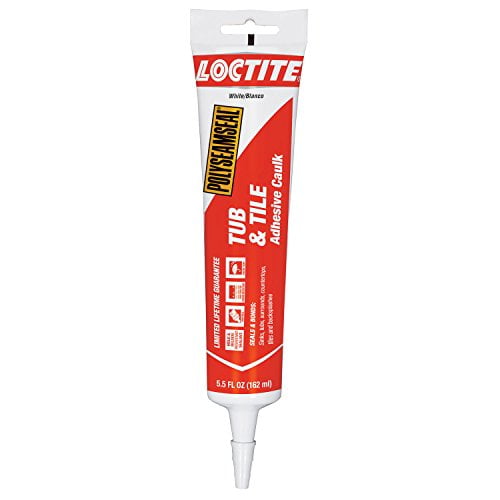 Polyseamseal 2138420 5 Oz White Tub & Tile Adhesive Caulk
