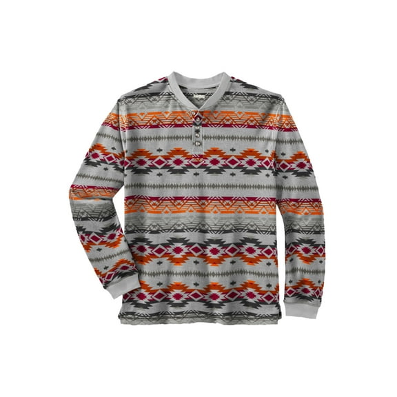 KingSize Men's Big & Tall Waffle-Knit Thermal Henley Tee