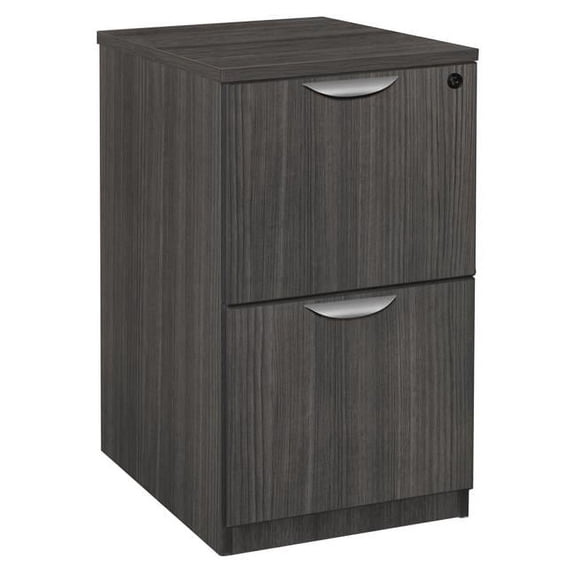 Legacy Deskside 2 Drawer File Cabinet, Ash Grey