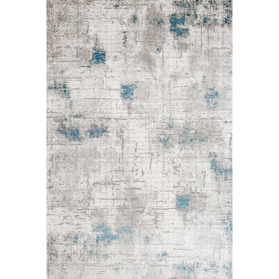 Blue Abstract Area Rugs for Living Room Washable Rugs Boho Moroccan Area Rug Soft Neutral Geometric Bohemian Carpet Distressed Indoor Rug for Bedroom Dining Room Office Foldable Nonslip Rug