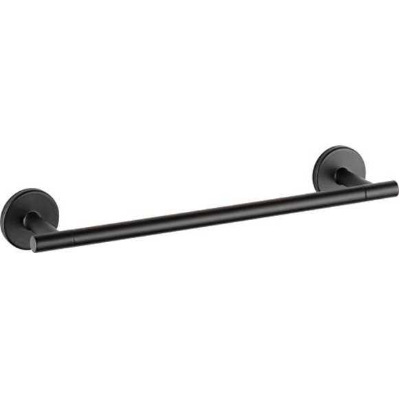Delta 75912 Trinsic 12 Wall Mounted Towel Bar, Matte Black