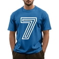 thumbnail image 3 of LWavelet Layered Line Number 22 Men's T-Shirt Ideal for Casual Outings and Everyday Style Blue XL, 3 of 3