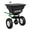 black + green, variant on Tow-Behind Broadcast Spreader 85 LBS,Adjustable Flow Lawn Spreader with Universal Hitch & Hopper Cover,ATV UTV Lawn Tractor Pull Behind Fertilizer & Grass Seed Spreader for Yard,Farm & Winter IceMelt