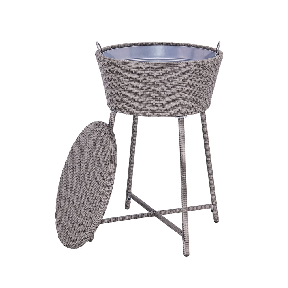 Abble 33.5"H Outdoor Ice Cooler Tub with Stand