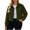 Army Green, variant on Vivianyo HD Women's Lapel Collar Corduroy Jackets, Cropped Long Sleeve Button Front Outerwear with Decorative Chest Flap Details for Women Coat, Women's Army Green, Sizes S-2XL
