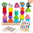 thumbnail image 1 of Set de secuenciación de cuentas Vinlon de Montessori Toys para niños de 2 a 5 años, 1 of 7