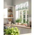 thumbnail image 5 of Watercolor Hummingbird Leaf Kitchen Valances for Windows Green White Valance Curtains&nbsp; for Kitchen /Living Room/Bedroom/ Bathroom Decor, 54"x18 " ,Rod Pocket 1 Panel,, 5 of 7