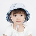 thumbnail image 2 of Ponceau Baby Sun Hat UPF 50+ Sun Protection Summer Beach Hat Cute Baby Bucket Hat Wide Brim Toddler Sun Hats for Boys Girls Blue L, 2 of 6