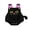 Black, variant on RUINIXCW Baby Black Cat Costume with Ears Tail Sleeveless Halloween Overall Romper
