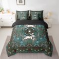 thumbnail image 2 of Erosebridal Wildlife Rabbit Bedding Queen Size,Hippie Bohemian Comforter Sets with Sheets,Lightweight Reversible Bedding Sets Queen Size,Boho Decoration,7 Pieces, 2 of 5