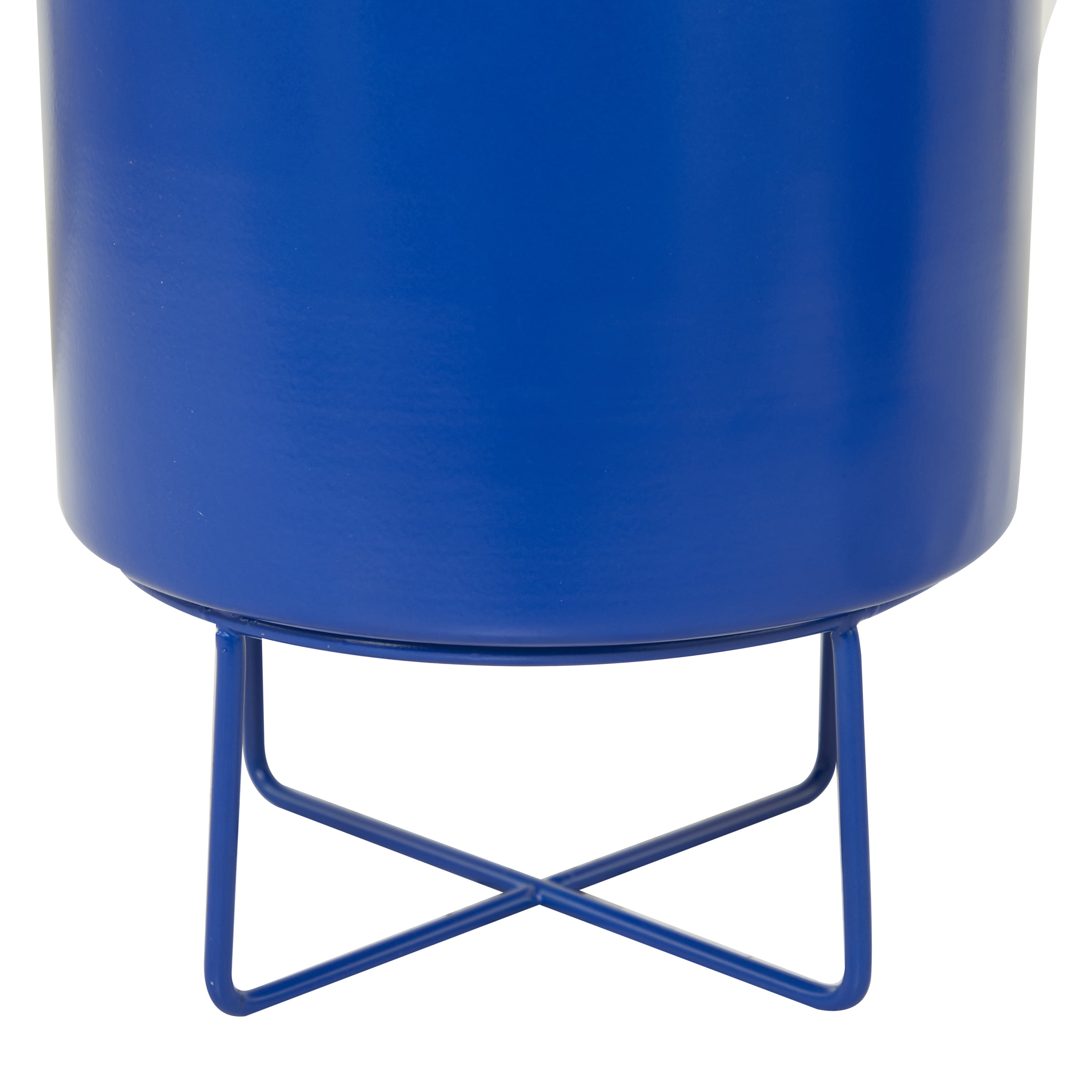 CosmoLiving by Cosmopolitan 16", 13"H Blue Metal Planter (2 Count)