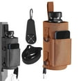 thumbnail image 2 of Magnetic Fitness Bag Water Bottle Holder With Phone Pocket And Silicone Hanger - Holds Water Bottles, Phones, Keys For Gym, Outdoor Sports, Travel - Brown, 2 of 3