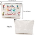 thumbnail image 2 of Dance Canvas Makeup Bags Travel Cosmetic Bag Multipurpose Case Iron on Transfe Zipper Bag Purse Pouches Toiletry Bag Portable for Teacher Gifts 10x7Inch-Survival Kit Teacher, 2 of 6