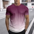 thumbnail image 2 of WAYUTE Men's T Shirts Short Sleeve Crew Neck Gradient Color Workout Athletic Shirts Performance Loose Tee for Gym Training Summer Outdoor T-Shirts, 2 of 4