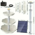 thumbnail image 4 of 1pc 3 Tiered Bird Bath With 3.5W Solar Pump, DIY Solar Fountain Detachable And Suitable For Hummingbird Bird Bath, Garden Decoration, Outdoor Bird Feeder, Pest Supplies, 4 of 9