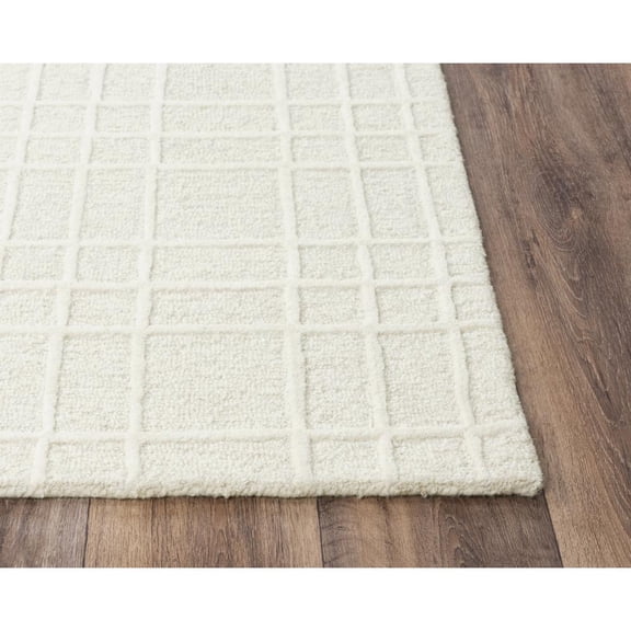 Alora Decor Lofton Ivory 5'X7'6" Tufted Wool Rug
