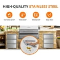 thumbnail image 2 of 18" W x 23" H x 23" D Outdoor Kitchen Drawers with Paper Towel Holder - Box Frame Style Flush Mount BBQ Drawers, Stainless Steel for Outdoor Kitchen & Patio Grill Station, Durable Double Access Storag, 2 of 7