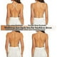 thumbnail image 3 of 85D Sujetador con espalda baja para mujer, sujetador sin espalda con escote profundo en forma de U y tirantes transparentes convertibles, 3 of 5