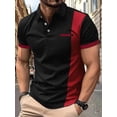 thumbnail image 4 of Men's summer button-down Polo shirt lapel Polo shirt gradient pattern printed street short sleeve printed clothing, 4 of 6