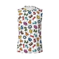 thumbnail image 6 of Lsque Colorful Numbers Print Men's Cotton Blend Sleeveless Muscle Shirts (S-3XL)- Moisture Wicking, Odor Protection, UPF 30+,3X-Large, 6 of 8