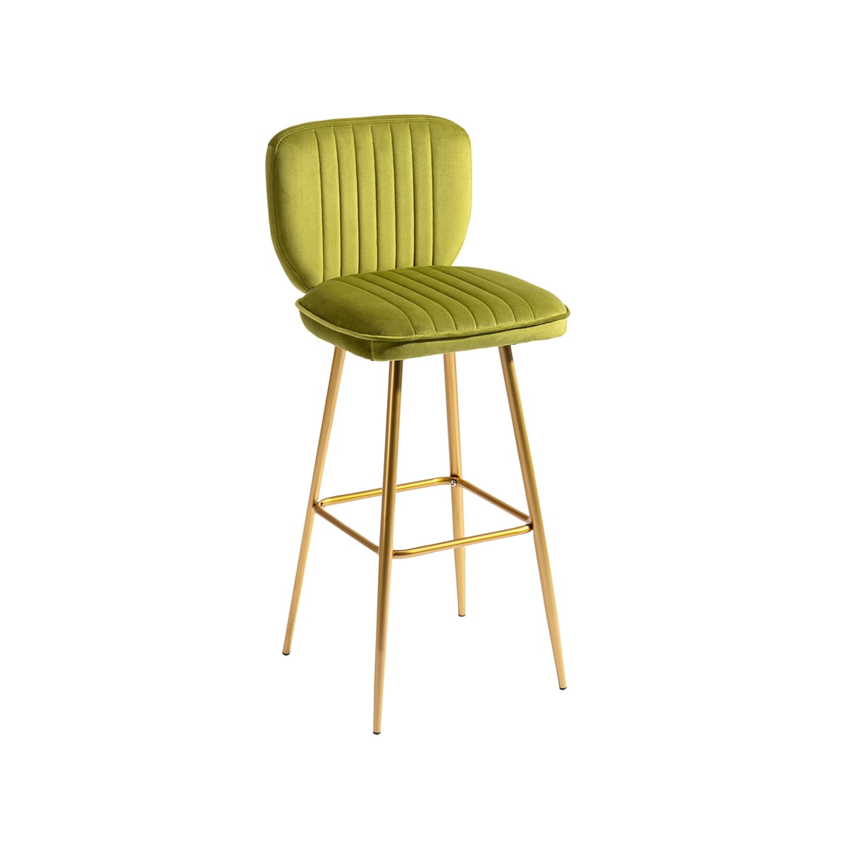 Counter Stools, Upholstered Bar Stools Counter Height Dining Chairs with Back, Metal Frame