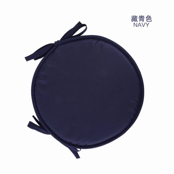 XmhyTop-A 2-Pack Round Chair Cushions 30x30cm Garden Dining Chair Pads, Water-Resistant Indoor Outdoor Seat Cushions for Patio, Deck, Kitchen,Dark Blue