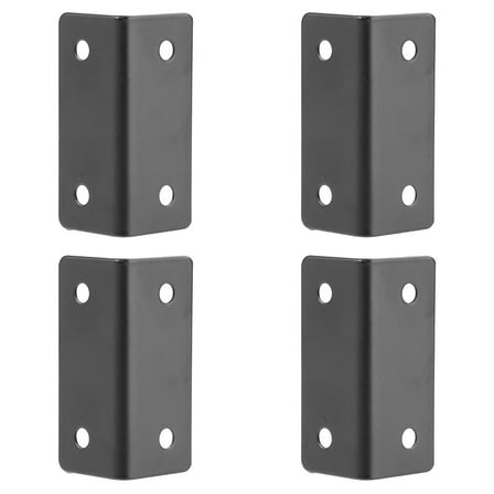 OUNONA Set of 4 Stainless Steel L-Shaped Corner Braces, 90 Degree Metal Right Angle Brackets for Strong Support and Fixing