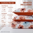 thumbnail image 5 of Regency Heights Twin/Twin-XL Comforter Sets, 2 Pieces Reversible Floral Bedding Sets, Cozy Botanical Flowers Seersucker Comforter Bed Set with Pillow Sham, Brown/Aqua, 5 of 7
