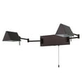 thumbnail image 6 of JONATHAN Y Arlo 54" 2-Light Farmhouse Industrial Double Swing Arm Iron LED Wall Sconce with Pull-Chain USB Charging Port, Oil Rubbed Bronze, 6 of 17