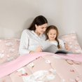 thumbnail image 4 of spefrowx Rustic Bowknot Goose Full Size Comforter Sets for Girls, Pink Bow Butterfly Bedding Comforter Set, Pink Reversible, 3pcs, 1 Comforter and 2 Pillowcases, 4 of 6