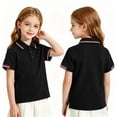 thumbnail image 3 of YOUYEDIAN Back to School Kids Polo Shirt Quick Dry Collared School Uniform Casual Athletic Short Sleeve Tee, 3 of 5