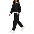 thumbnail image 5 of ZBSOKO Girls 2 Piece Sweatsuit Set Fleece Crew Neck Sweatshirt and Straight Leg Pants Fall Winter Jogger Set Casual Tracksuits Sizes 5-14 Years, 5 of 7