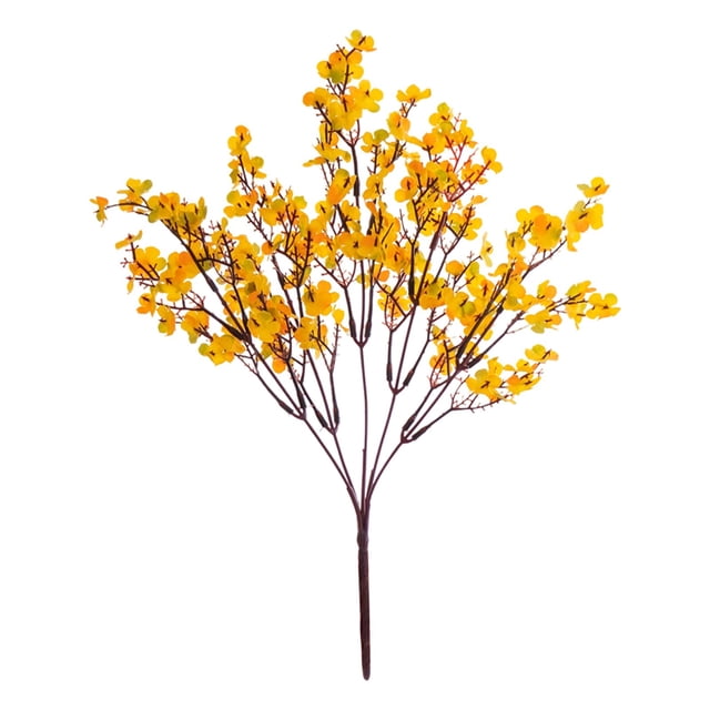 Leodye 1PCS 5-forked Starlet Artificial Flower Bouquet - Wedding Photo Prop & Home Table Decor -14.17IN