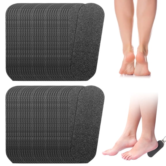 Vogacara 50x escofina negra fácil de usar para el cuidado de los pies, herramientas de pedicura rápidas y eficientes, lima de papel de lija Cuidado de los pies