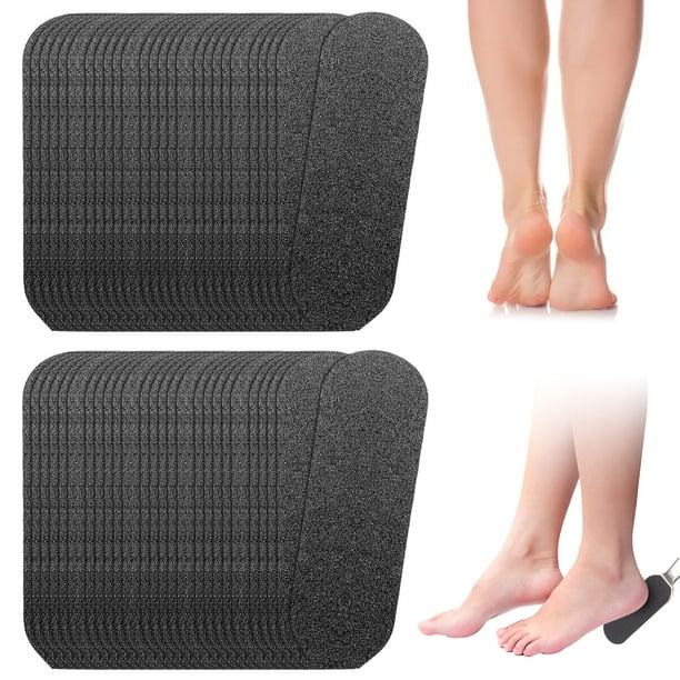 Minnieouse 50x escofina negra fácil de usar para el cuidado de los pies, herramientas de pedicura rápidas y eficientes, lima de papel de lija Cuidado de los pies